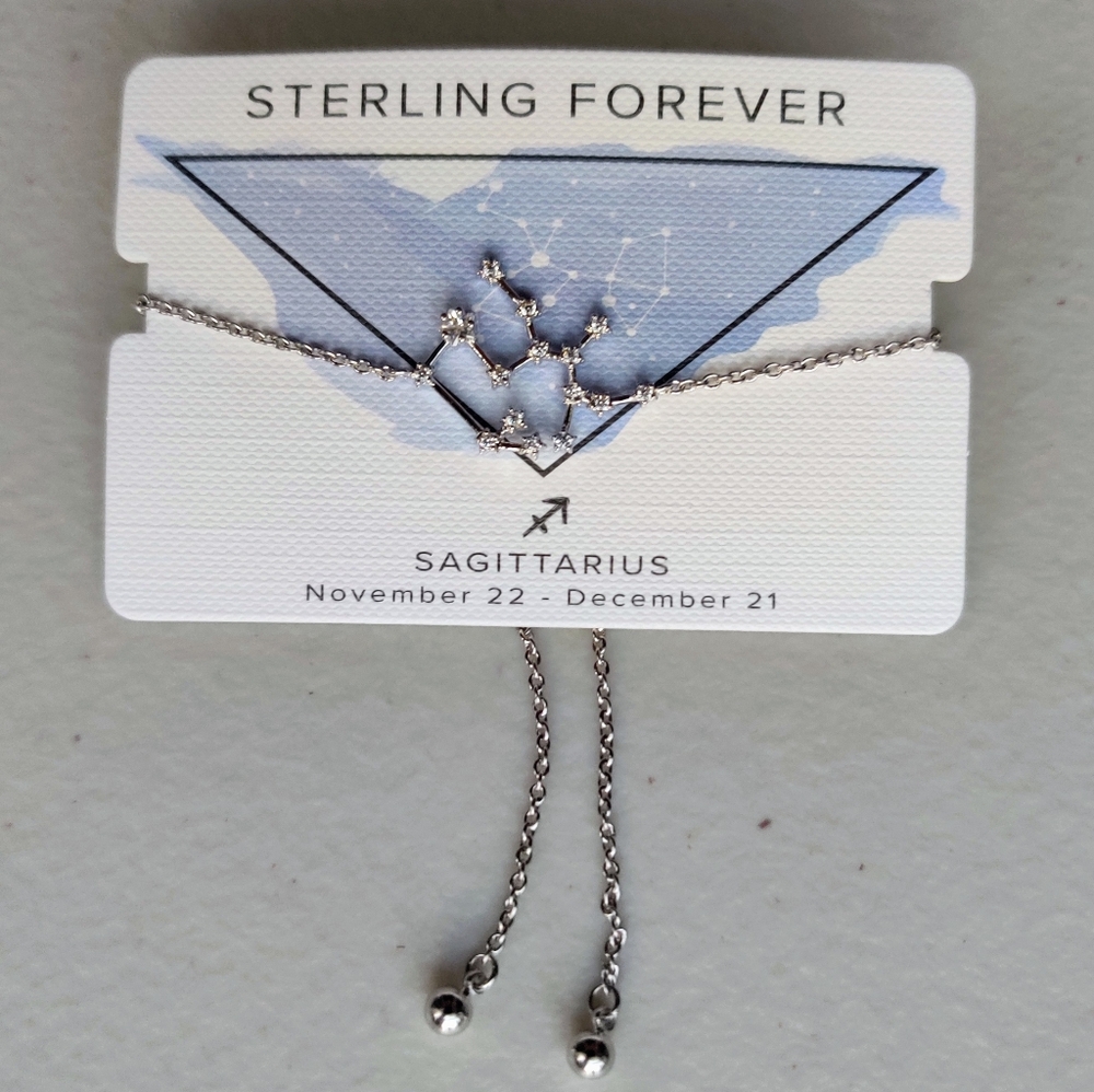 STERLING FOREVER Zodiac Bracelet Sagittarius NWT